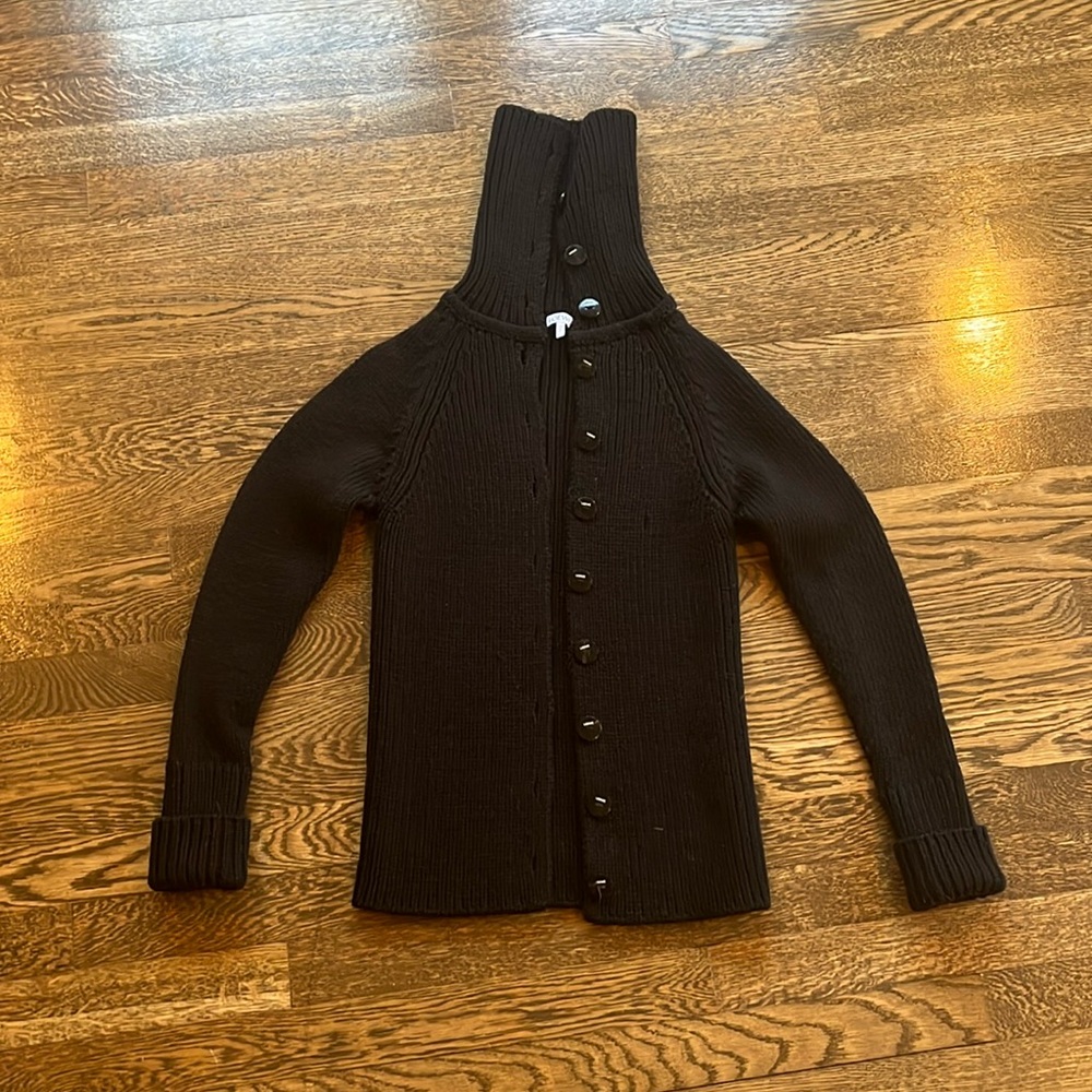 Loewe. Black knit chunky  cardigan